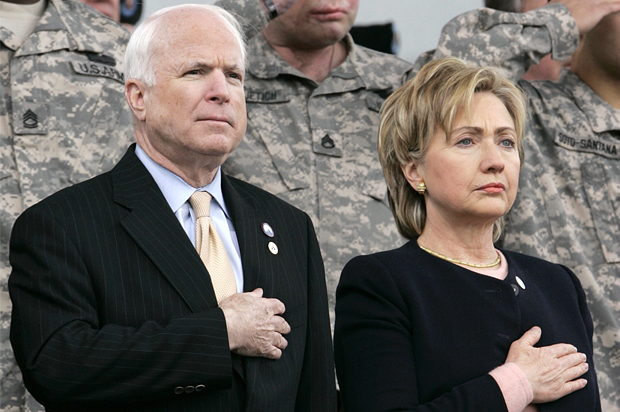 John McCain, Hillary Clinton (Reuters/Jessica Rinaldi)
