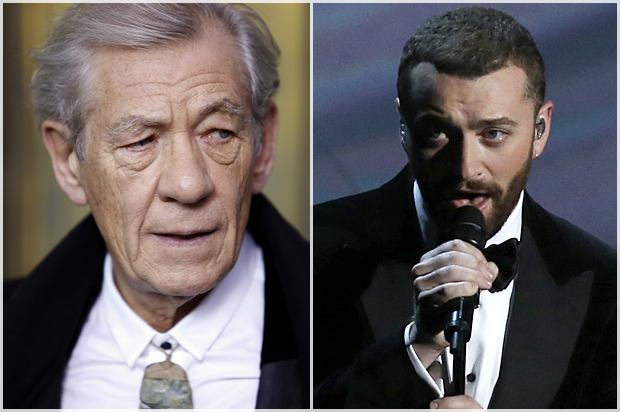 Ian McKellen, Sam Smith (Reuters/Carlo Allegri/Mario Anzuoni)