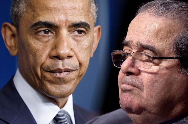 Barack Obama, Antonin Scalia (AP/J. Scott Applewhite/Jeff Malet, maletphoto.com/Photo montage by Salon)