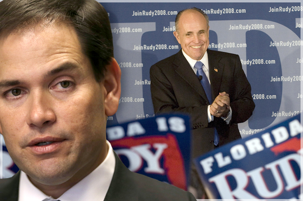 Marco Rubio, Rudy Giuliani (Reuters/Gary Cameron/Steve Nesius/Photo montage by Salon)