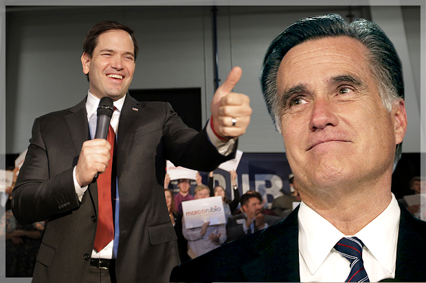 Marco Rubio, Mitt Romney (Reuters/Chris Keane/AP/Charles Dharapak/Photo montage by Salon)