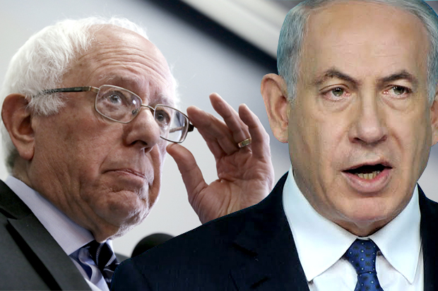 Bernie Sanders, Benjamin Netanyahu (AP/Charlie Neibergall/Debbie Hill/Photo montage by Salon)