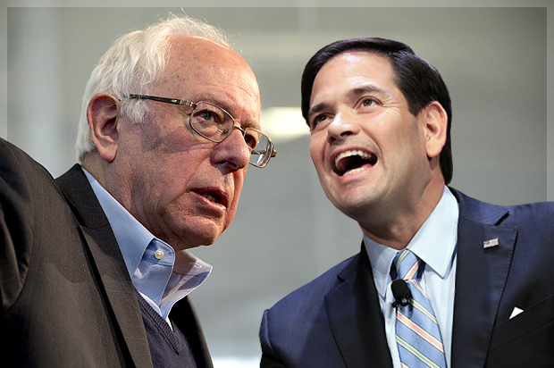 Bernie Sanders, Marco Rubio (AP/Jae C. Hong/Nati Harnik/Photo montage by Salon)