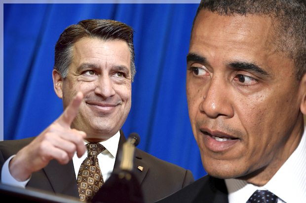 Brian Sandoval, Barack Obama (AP/David Becker/Reuters/Junko Kimura-Matsumoto/Photo montage by Salon)