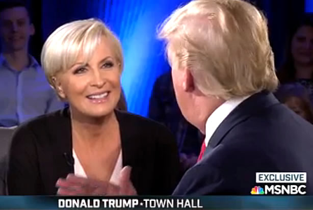 Mika Brzezinski, Donald Trump (Credit: MSNBC)