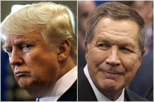 Donald Trump, John Kasich (Reuters/Carlo Allegri/Rick Wilking)