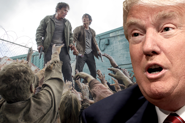 Donald Trump; "The Walking Dead" (Reuters/Nati Harnik/AMC/Gene Page/Salon)