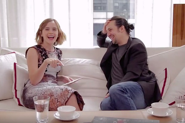 Emma Watson and Lin-Manuel Miranda (Facebook)