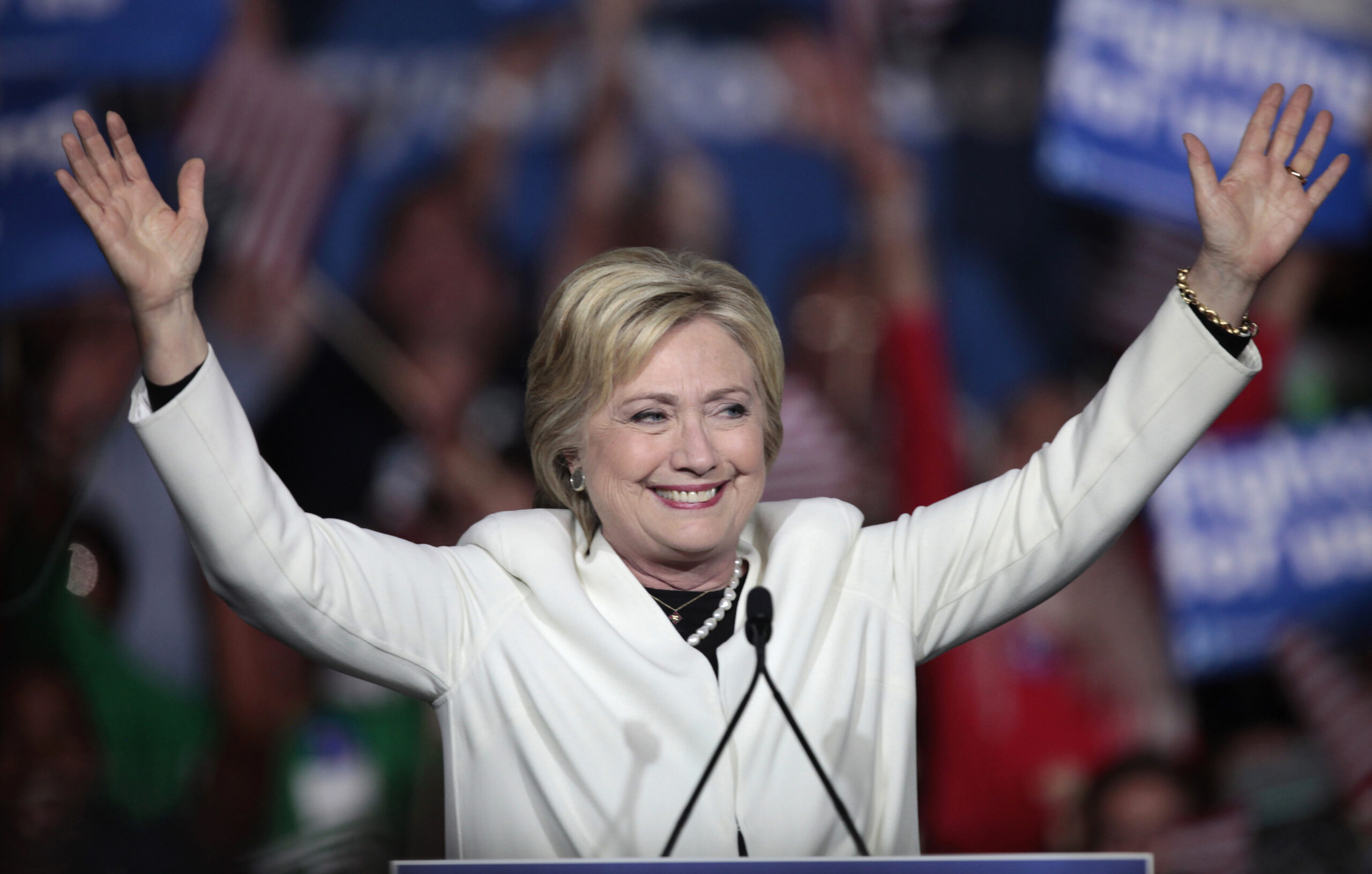 Hillary Clinton during her Super Tuesday victory speech in Miami (Reuters)