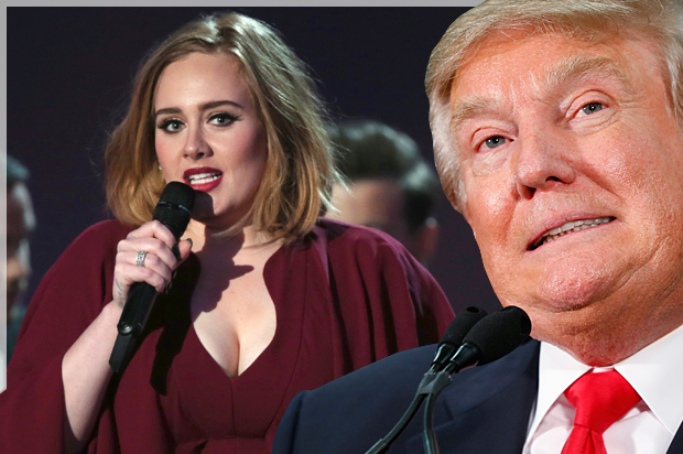 Adele, Donald Trump (AP/Joel Ryan/Paul Sancya/Photo montage by Salon)