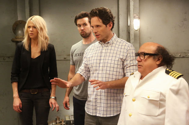 Kaitlin Olson, Rob McElhenney, Glenn Howerton and Danny DeVito in "It's Always Sunny in Philadelphia" (FX/Patrick McElhenney)