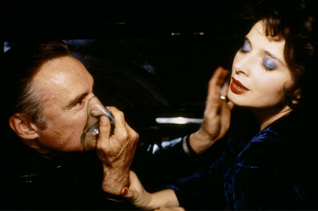 Dennis Hopper and Isabella Rossellini in "Blue Velvet" (MGM)