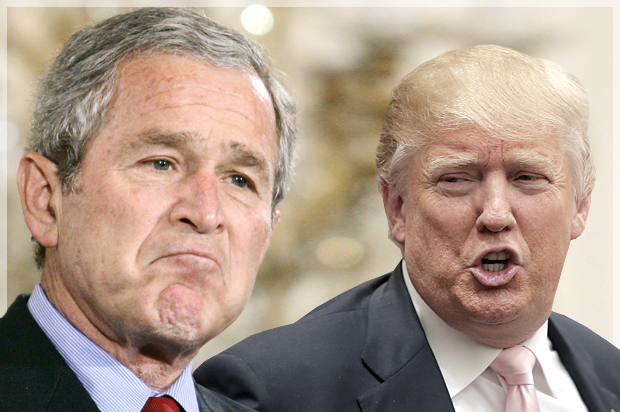 George W. Bush, Donald Trump (AP/Charles Dharapak/Reuters//Chris Keane/Photo montage by Salon)