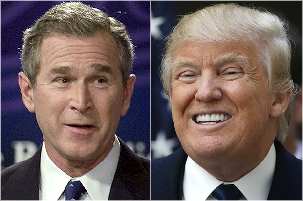 George W. Bush, Donald Trump (Reuters/Jim Bourg)