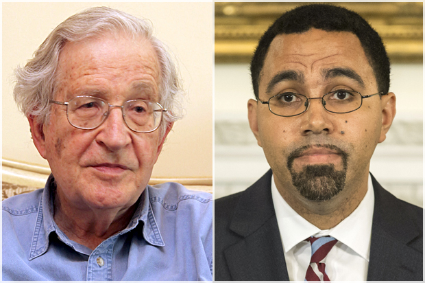 Noam Chomsky, John B. King Jr. (Reuters/Majed Jaber/Joshua Roberts)