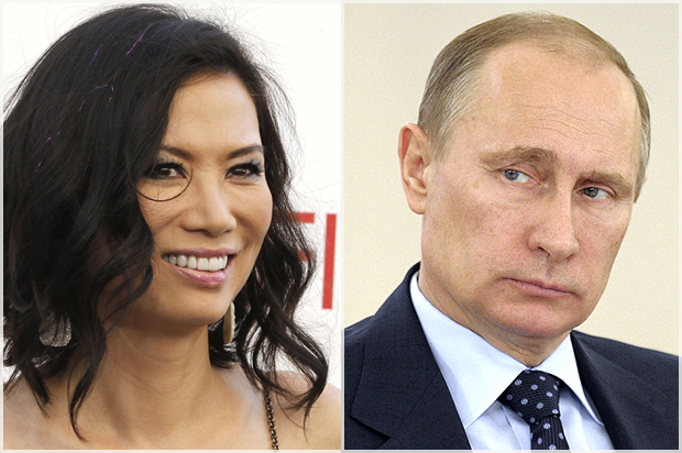 Wendi Deng, Vladimir Putin (Reuters/Fred Prouser/Alexei Druzhinin)
