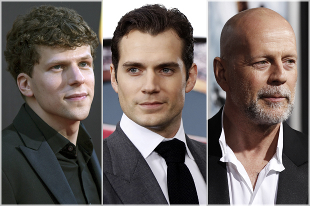Jesse Eisenberg, Henry Cavill, Bruce Willis (Reuters/Mario Anzuoni/Lucas Jackson)