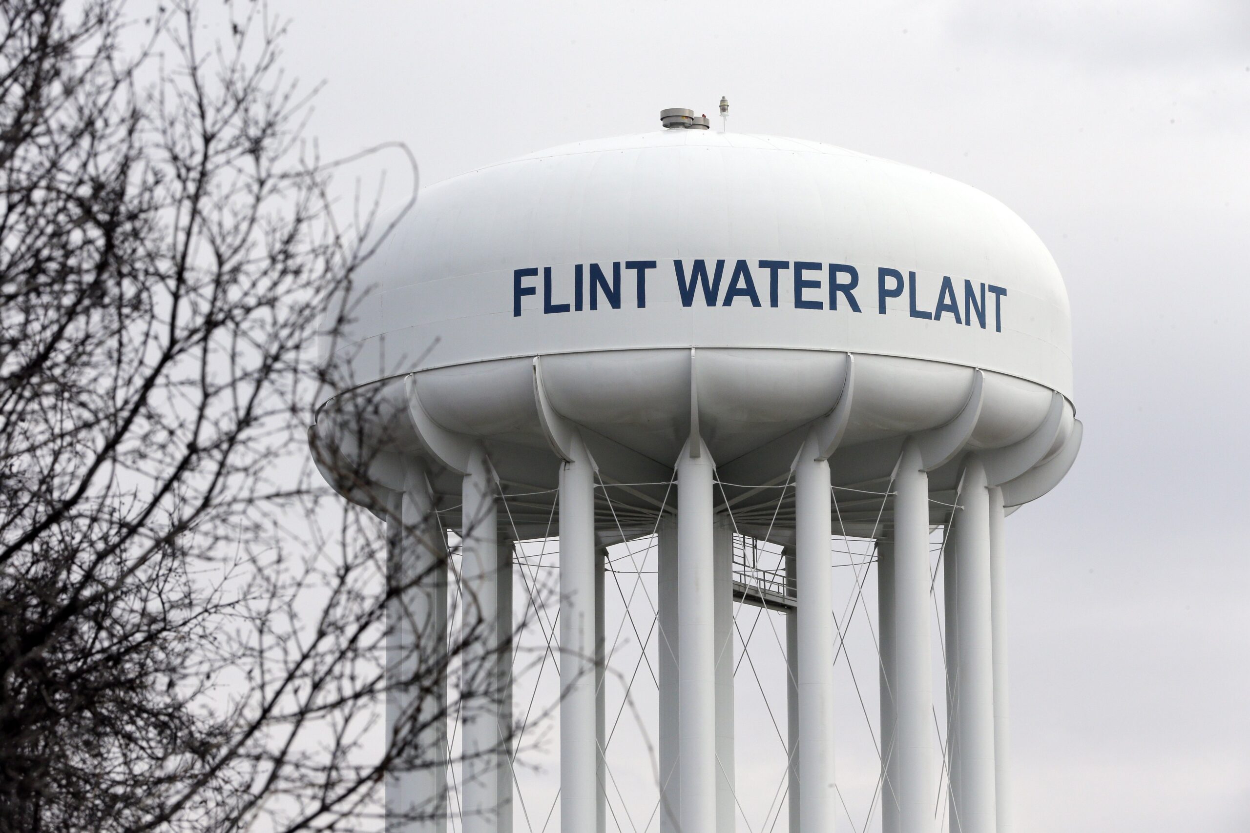 The Flint Water Plant tower (AP)