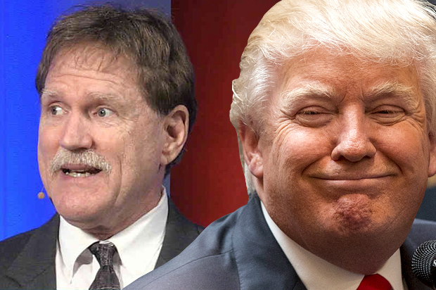 Carl Gallups, Donald Trump (YouTube/SkyWatch TV/Reuters/Brendan McDermid/Photo montage by Salon)
