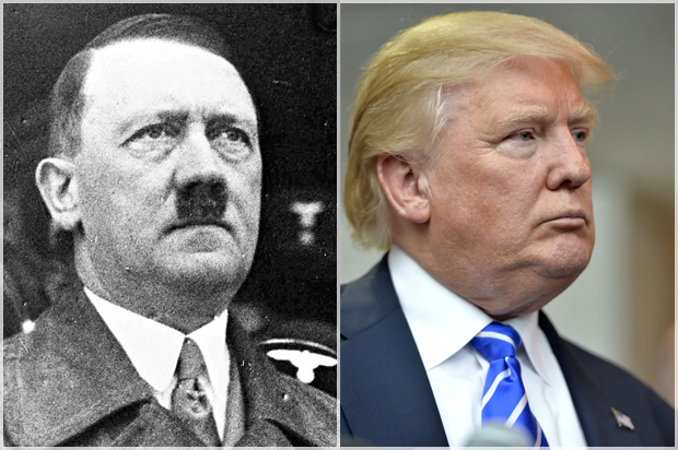 Adolf Hitler, Donald Trump (AP/Richard Shiro)