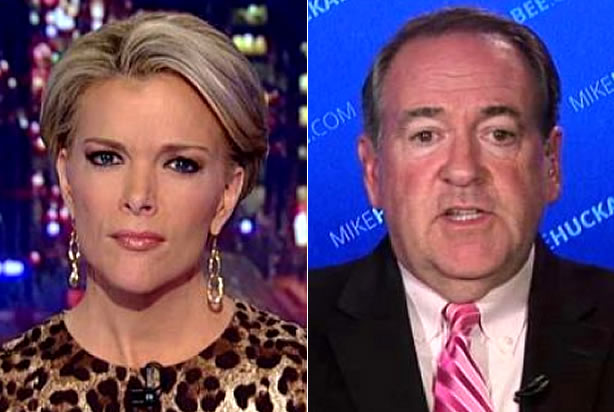 Megyn Kelly, Mike Huckabee (Credit: Fox News)