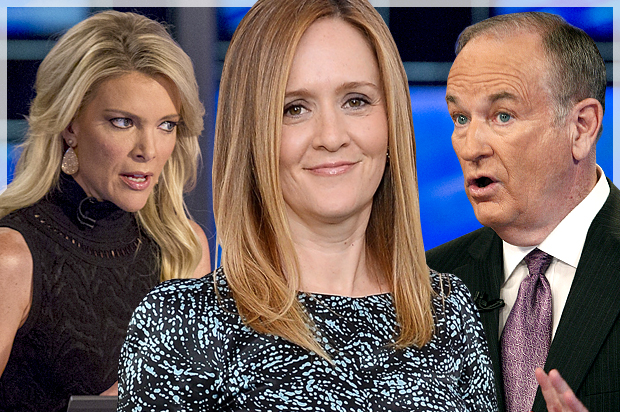 Megyn Kelly, Samantha Bee, Bill O'Reilly (AP/Reuters/Brendan McDermid/Evan Agostini/Kathy Willens/Photo montage by Salon)