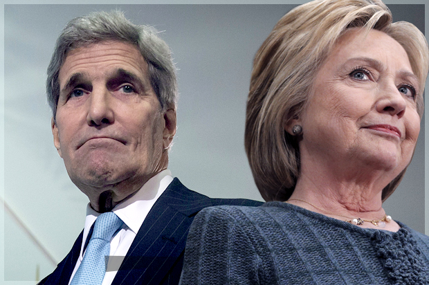 John Kerry, Hillary Clinton (Reuters/Carlo Allegri/Brian Snyder/Photo montage by Salon)