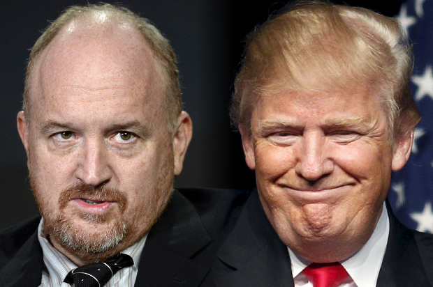Louis C.K., Donald Trump (Reuters/Kevork Djansezian/Tami Chappell/Photo montage by Salon)