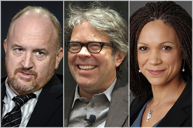 Louis C.K., Jonathan Franzen, Melissa Harris-Perry (Reuters/Kevork Djansezian/AP/Mary Altaffer/Heidi Gutman/MSNBC)