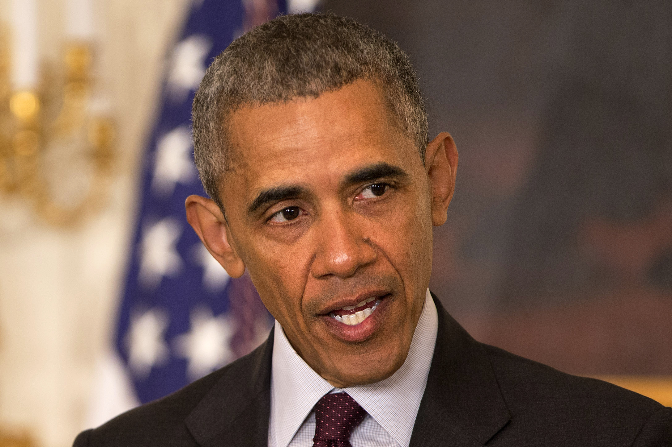 President Barack Obama speaks in the State Dining Room of the White House in Washington, Wednesday, March 30, 2016. President Barack Obama is commuting the prison sentences of 61 people serving time for drug-related offenses. The White House says more than a third of the inmates were serving life sentences. Obama's commutation shortens their sentences. Most will be released July 28. (AP Photo/Jacquelyn Martin) (AP)