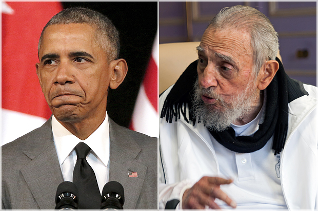Barack Obama, Fidel Castro (Reuters/Carlos Barria/AP/Alex Castro)