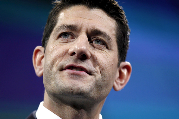 U.S. Speaker of the House Paul Ryan addresses the forum at the 2016 Kemp Forum on Expanding Opportunity in Columbia, South Carolina, January 9, 2016. The forum featured six presidential candidates and focused on their ideas for fighting poverty and expanding opportunity in America.  REUTERS/Randall Hill - RTX21NIY (Reuters/Randall Hill)