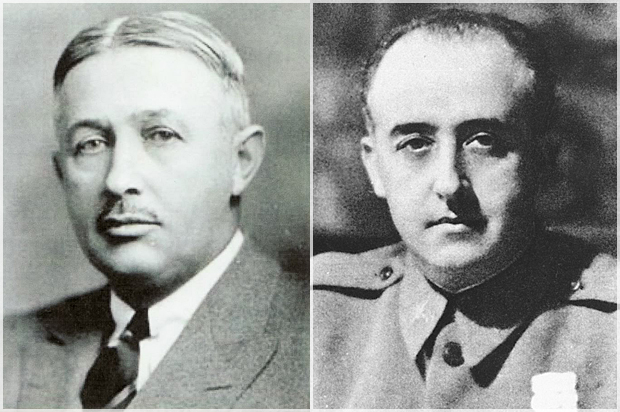 Torkild Rieber, Francisco Franco (AP/Wikimedia)