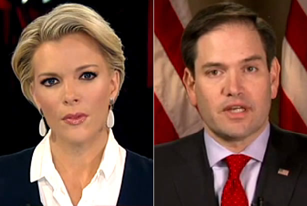 Megyn Kelly, Marco Rubio (Credit: Fox News)