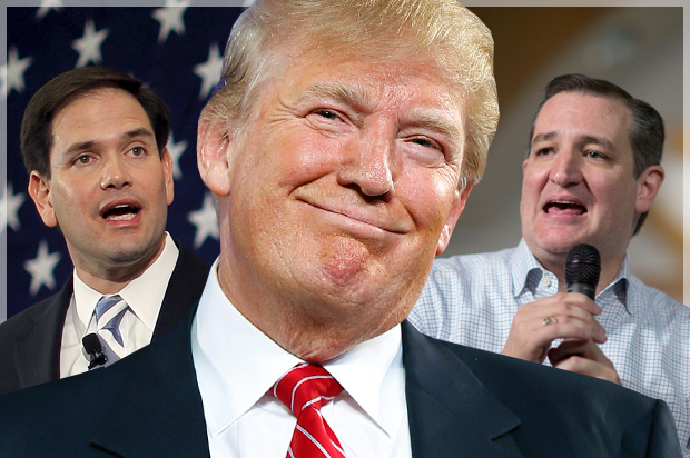 Marco Rubio, Donald Trump, Ted Cruz (AP/Reuters/Brian Snyder/Andrew Harnik/J Pat Carter/Photo montage by Salon)