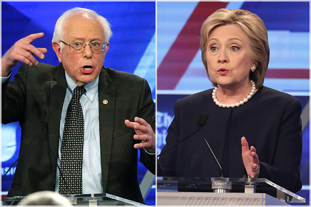 Bernie Sanders, Hillary Clinton (Reuters/Carlo Allegri/AP/Wilfredo Lee)