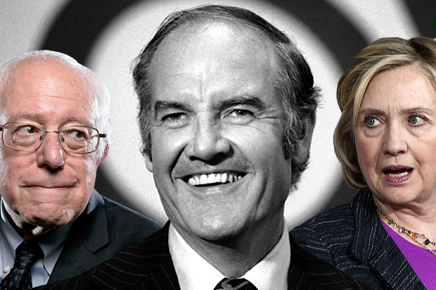 Bernie Sanders, George McGovern, Hillary Clinton (AP/Jacquelyn Martin/Jim Cole/Photo montage by Salon)