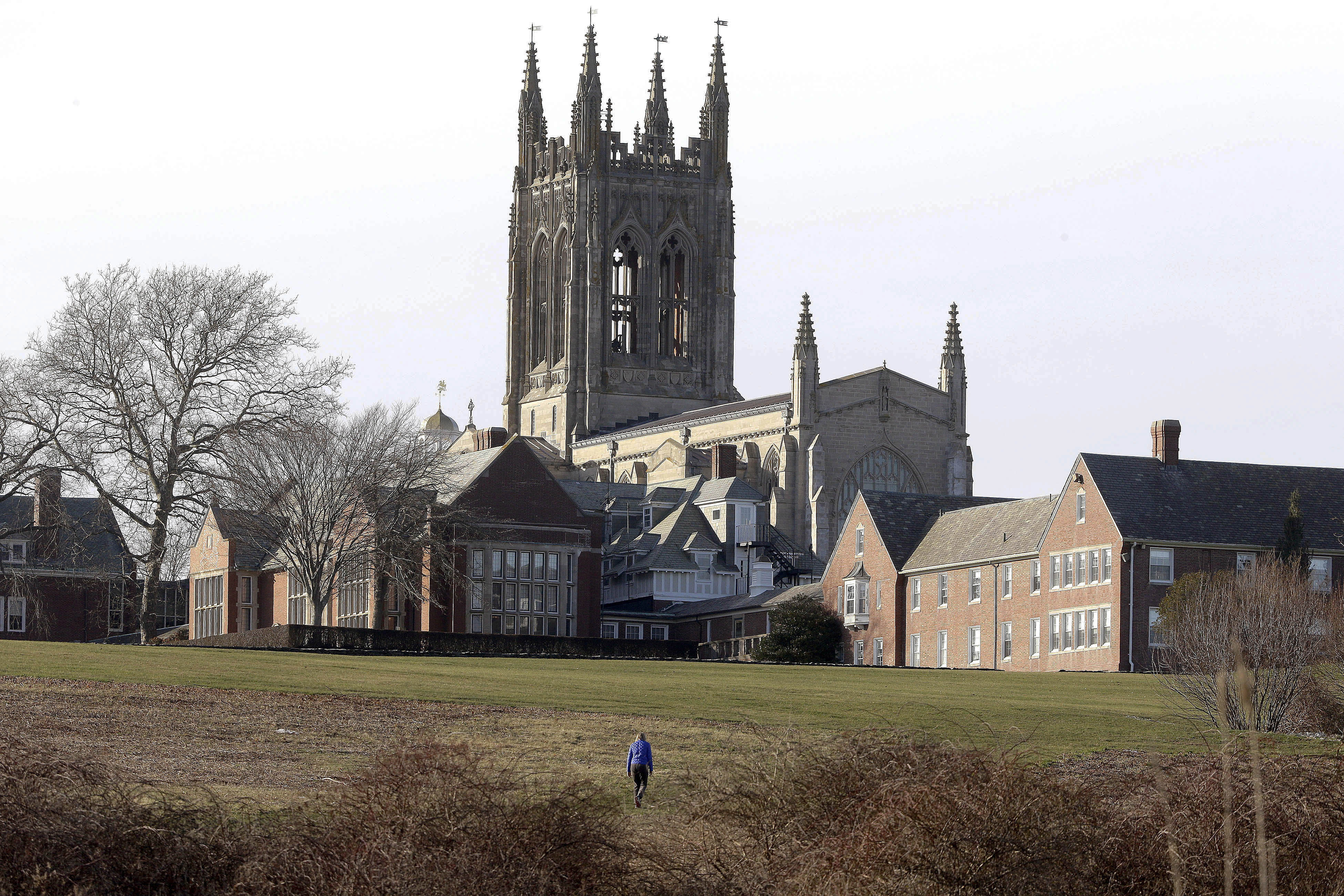FILE- In this Thursday, Jan. 7, 2016 file photo, buildings at St. George's School sit on a hill in Middletown, R.I. (AP)