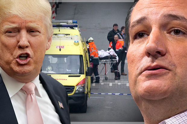 Donald Trump, Ted Cruz (Reuters/Chris Keane/Jeff Malet, maletphoto.com/AP/Virginia Mayo/Photo montage by Salon)