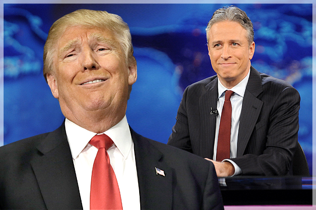 Donald Trump, Jon Stewart (AP/LM Otero/Brad Barket/Photo montage by Salon)