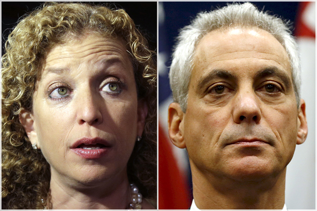 Debbie Wasserman Schultz, Rahm Emanuel (AP/Lynne Sladky/Reuters/Jim Young)