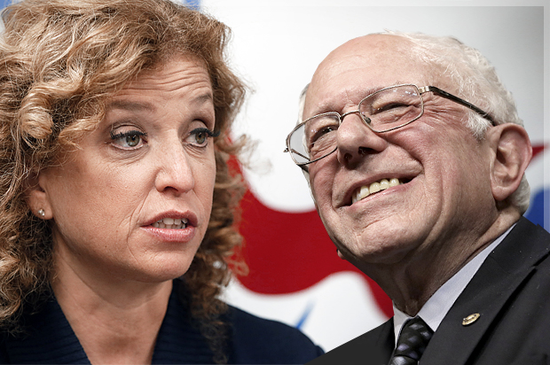Debbie Wasserman Schultz, Bernie Sanders (AP/Keith Srakocic/Alan Diaz/Photo montage by Salon)