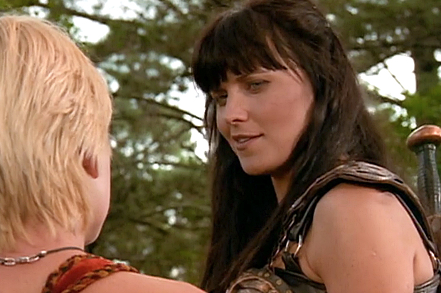 Lucy Lawless in the original "Xena: Warrior Princess"