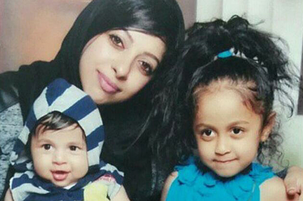 Bahraini human rights activist Zainab al-Khawaja with her son Abdulhadi, 1, and daughter Jude, 6 (Gulf Center for Human Rights/Maryam al-Khawaja)