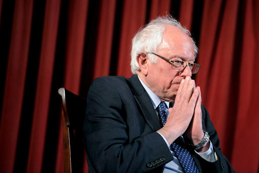 Democratic U.S. presidential candidate Bernie Sanders listens to the first question at an African American Community Conversation town hall event in Philadelphia, Pennsylvania (REUTERS/Mark Kauzlarich)