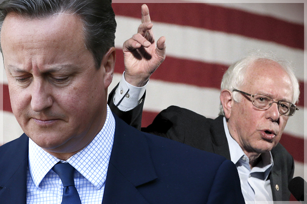 David Cameron, Bernie Sanders (Reuters/Stefan Wermuth/Brian Snyder/Photo montage by Salon)