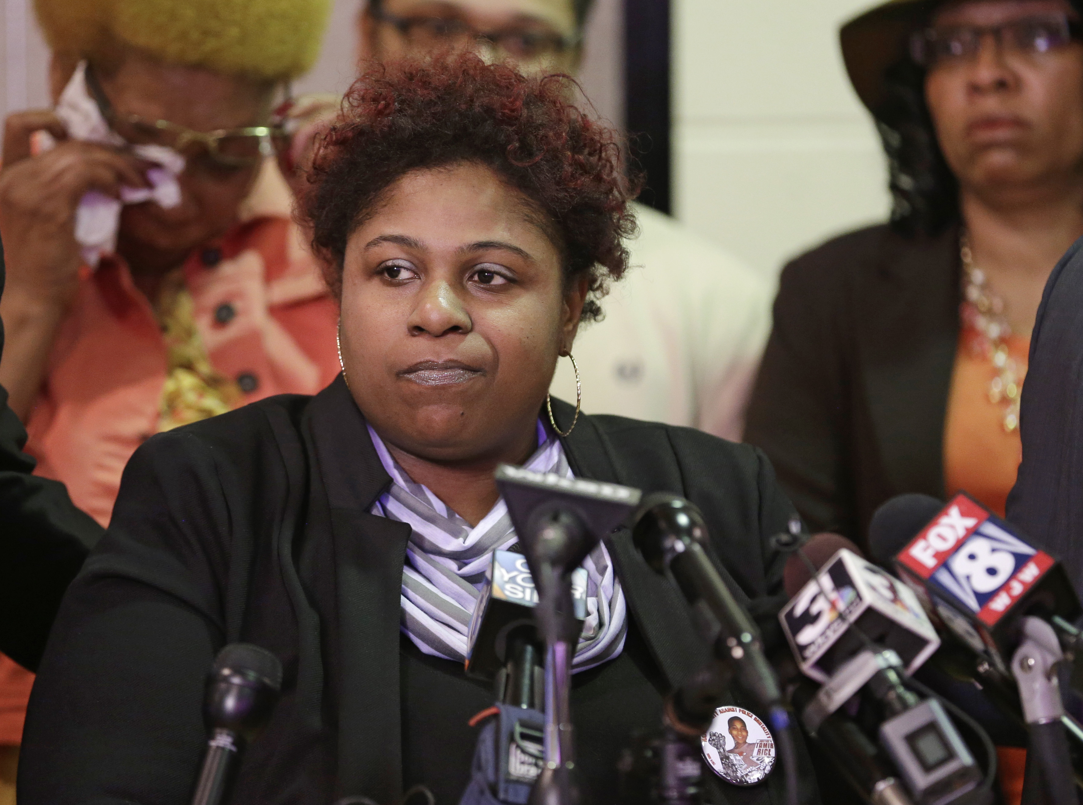 FILE - In this March 3, 2015, file photo, Samaria Rice, the mother of Tamir Rice, a boy fatally shot by a Cleveland police officer, talks about the family's lawsuit against the city in Cleveland. The city of Cleveland has reached a settlement Monday, April 25, 2016, in a lawsuit over the death of Rice. (AP Photo/Tony Dejak, File) (AP)