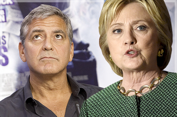 George Clooney, Hillary Clinton (Reuters/Fred Thornhill/Rainier Ehrhardt/Photo montage by Salon)
