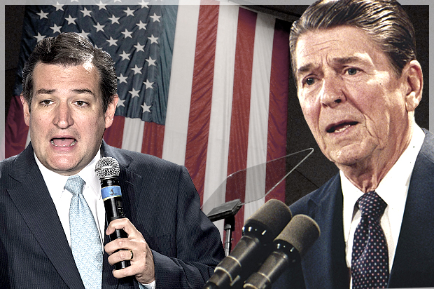Ted Cruz, Ronald Reagan (Reuters/Lucas Jackson/AP//J. Scott Applewhite/Salon)