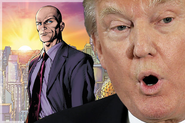 Lex Luthor, Donald Trump (Reuters/Brian Snyder/Wikimedia/Pete Woods/Salon)
